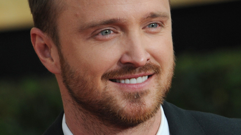 Aaron Paul in tuxedo smiling