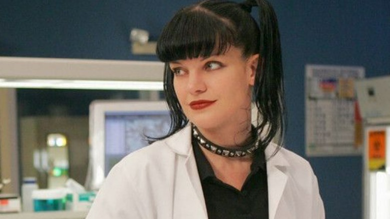 Abby Sciuto wearing a lab coat