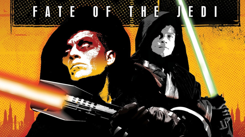 Sith and Jedi side by side on the cover of Fate of the Jedi: Allies