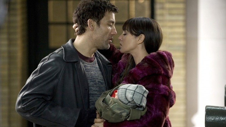 Clive Owen rescues a baby