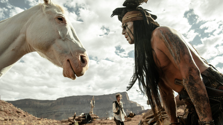 Johnny Depp and Armie Hammer in The Lone Ranger (2013)