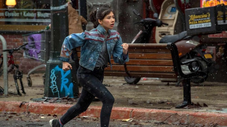 America Chavez racing through New York's street in "Doctor Strange in the Multiverse of Madness"