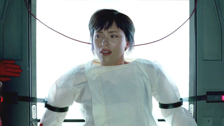 Major strapped to a table in "Ghost in the Shell."