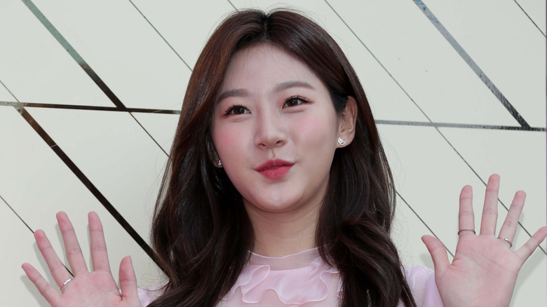 Kim Sae-Ron at a Seoul promotional event for Bvlgari in 2019