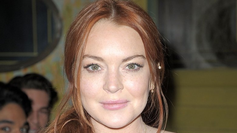Lindsay Lohan with a slight smile