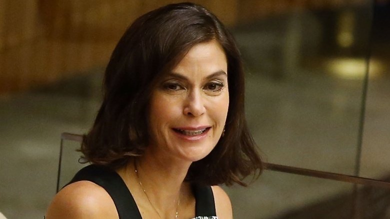 Teri Hatcher looking pained