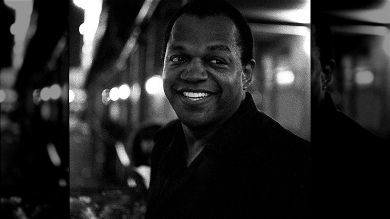 Charles S. Dutton posing for a magazine shoot held in 1984 on the street in New York