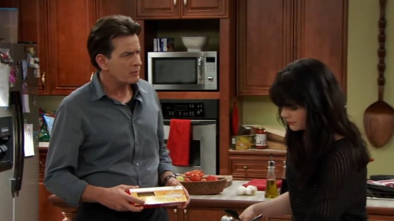 Charlie and Kate in the kitchen