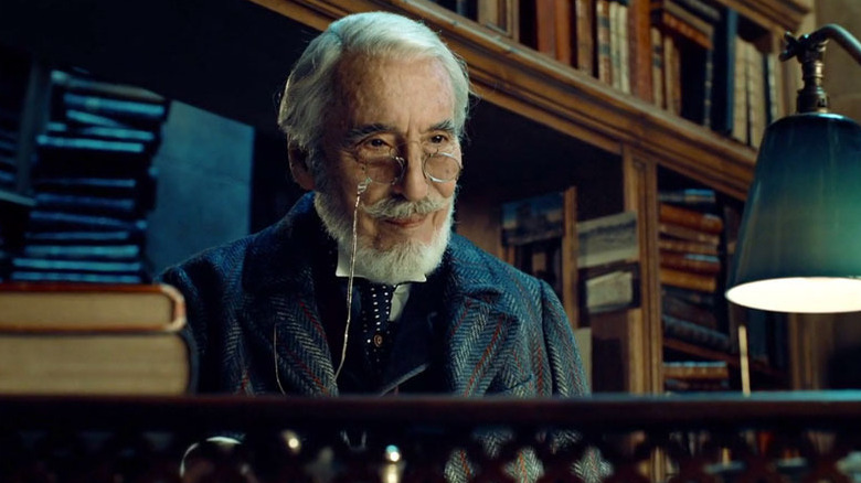 Sir Christopher Lee smiles