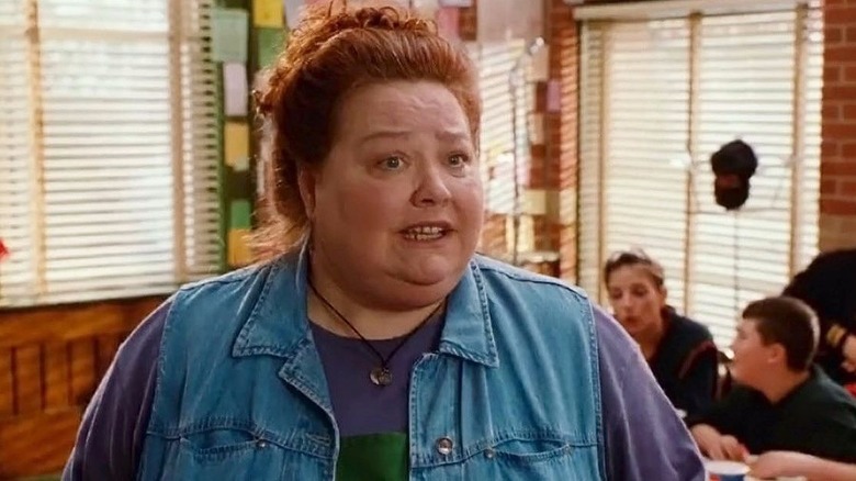Jan talking in "Mr. Deeds" (2002)