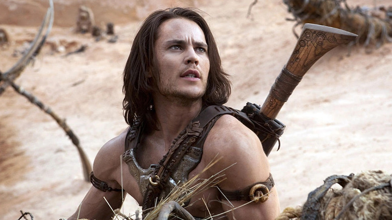 John Carter looks up into the sky