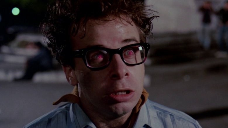 Louis, with glowing red eyes, in Ghostbusters