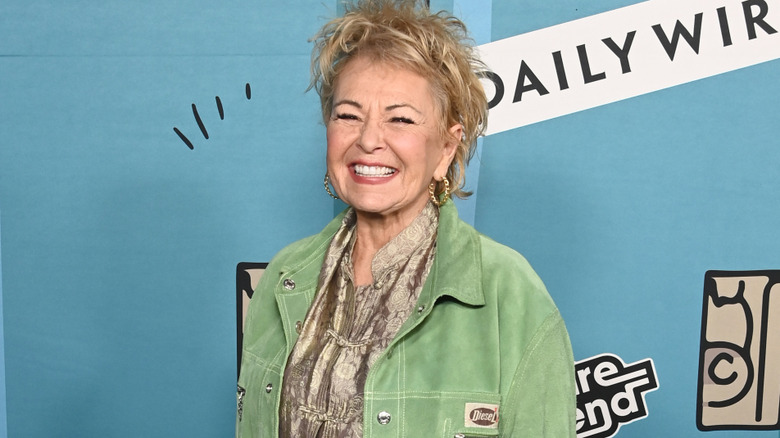 Roseanne Barr smiling at "Mr. Birchum" premiere (2024)