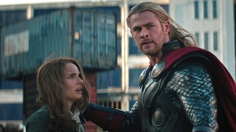 Thor and Jane talking