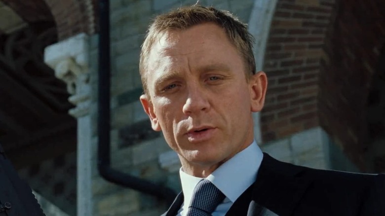 James Bond looking down in "No Time to Die"