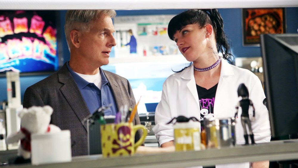 Pauley Perette and Mark Harmon, NCIS