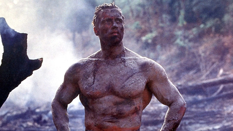 Dutch covered in mud, looking up at the sky.