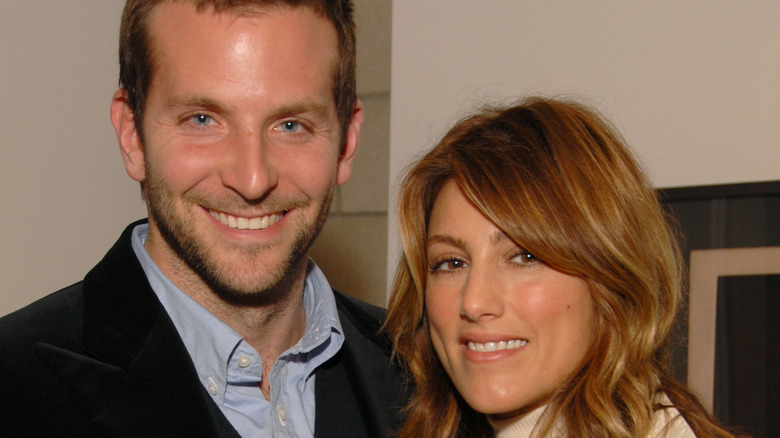 Bradley Cooper and Jennifer Esposito smiling together