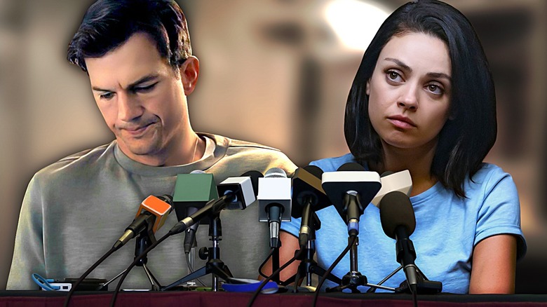 Ashton Kutcher Mila Kunis sad press conference