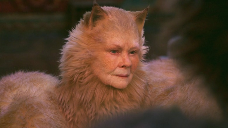 Old Deuteronomy looking pensive in "Cats" (2019)