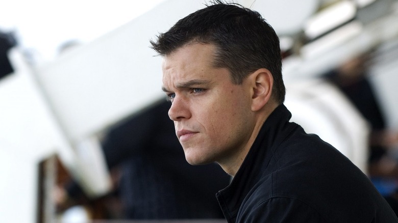 Jason Bourne lost in thought in "The Bourne Ultimatum" (2007)