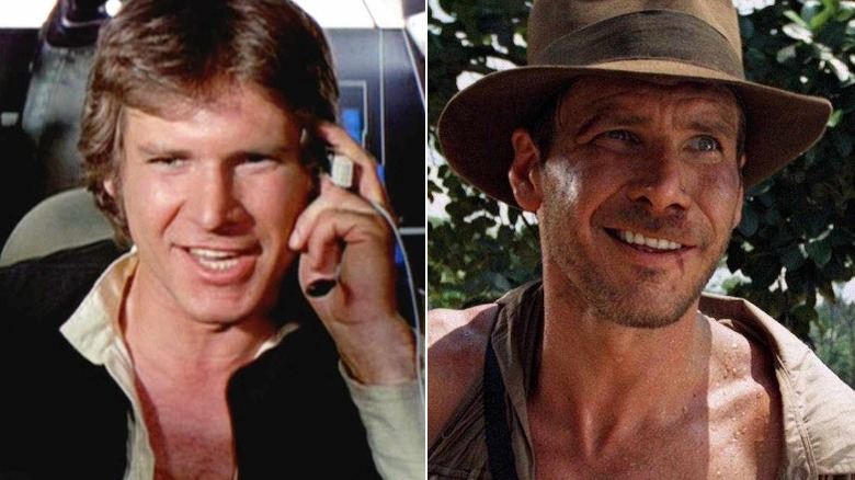 Harrison Ford as Han Solo and Indiana Jones