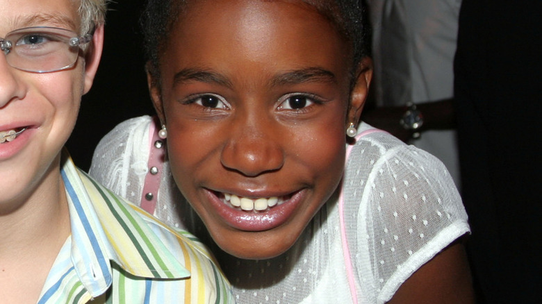 Kianna Underwood smiling near another child