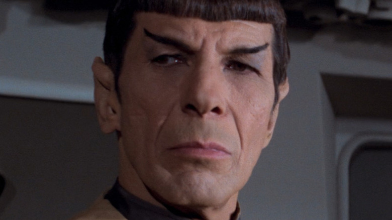 Spock raises an eyebrow