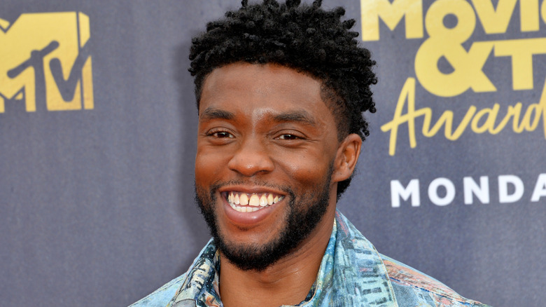 Chadwick Boseman smiling