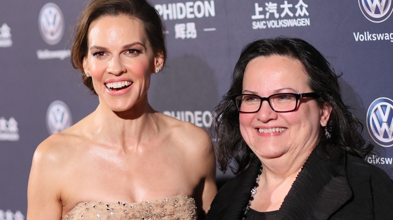 Hillary Swank and her mother