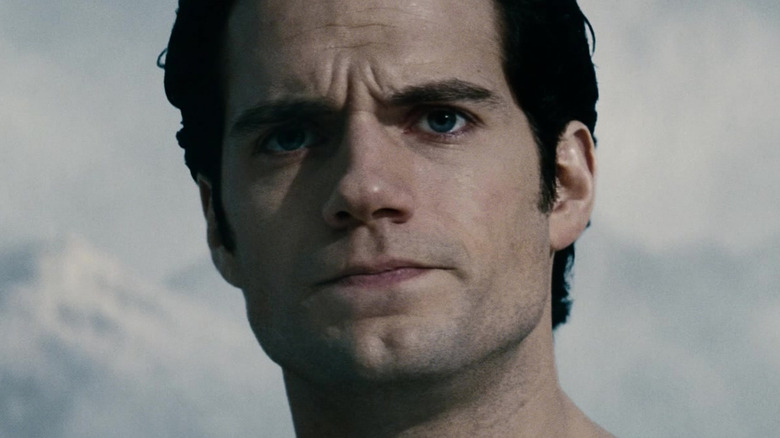 Superman looks sternly