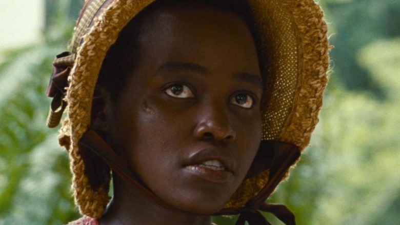 Lupita Nyong'o looks up