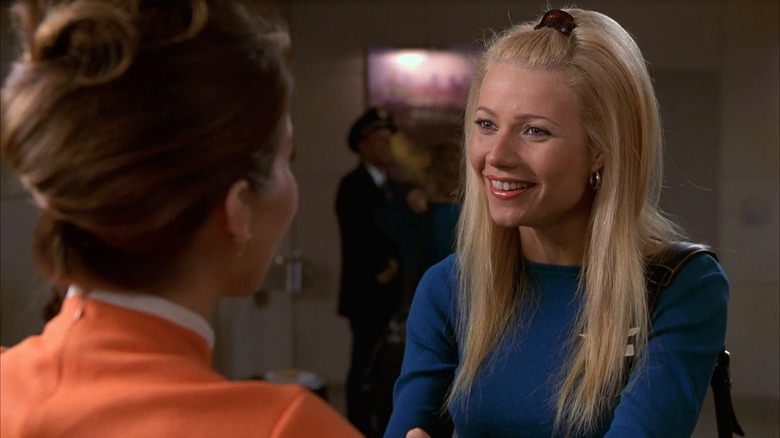 Donna smiles at another flight attendant