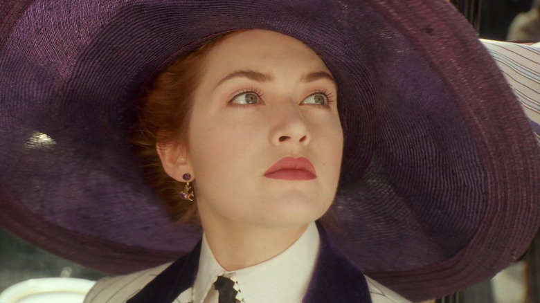Titanic Rose wearing purple hat