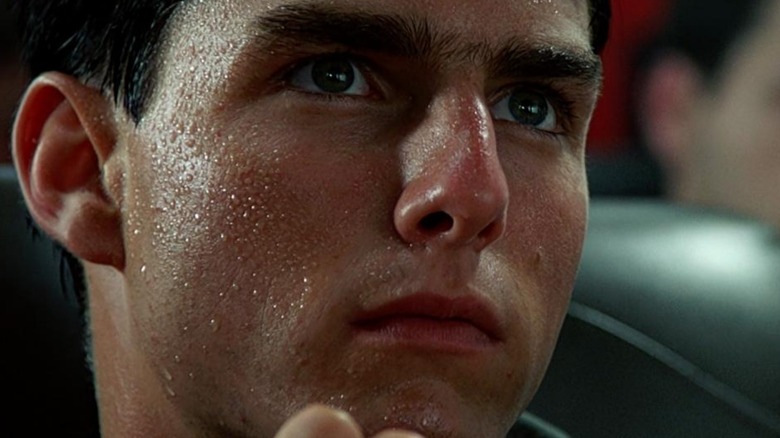 Tom Cruise sweating