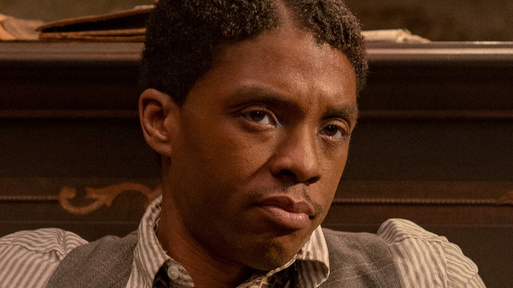 Chadwick Boseman in a scene from Ma Rainey's Black Bottom