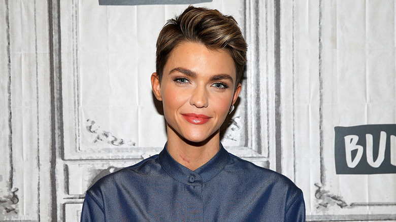 Ruby Rose posing at Batwoman event