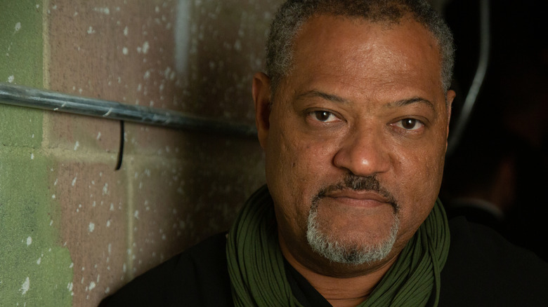 Laurence Fishburne posing for photo