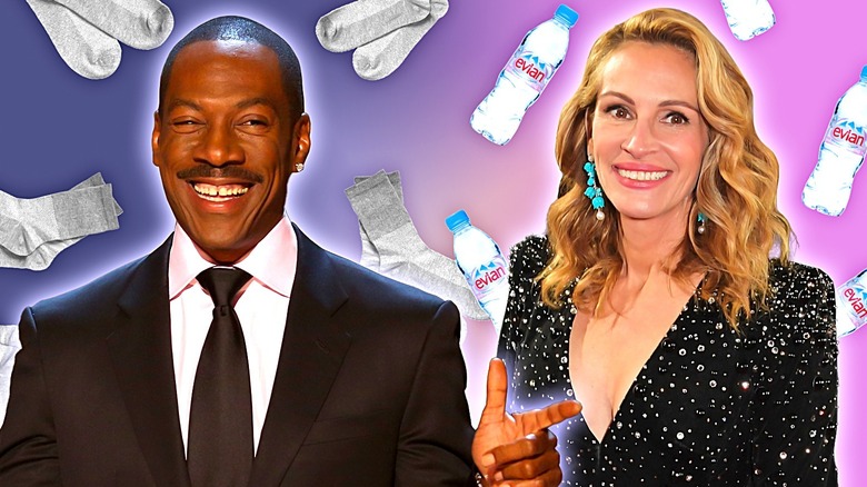 Eddie Murphy and Julia Roberts with necessities 