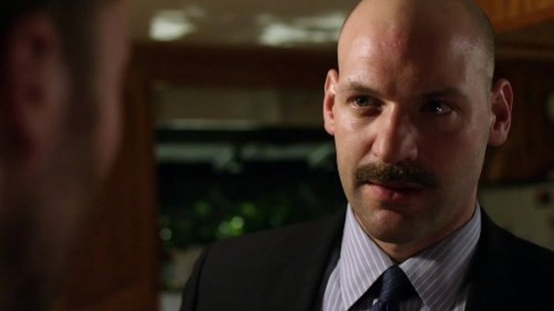Corey Stoll with a mustache