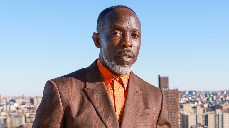 Michael K Williams on rooftop