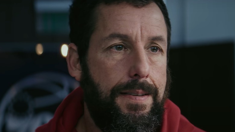 Adam Sandler speaking in Hustle