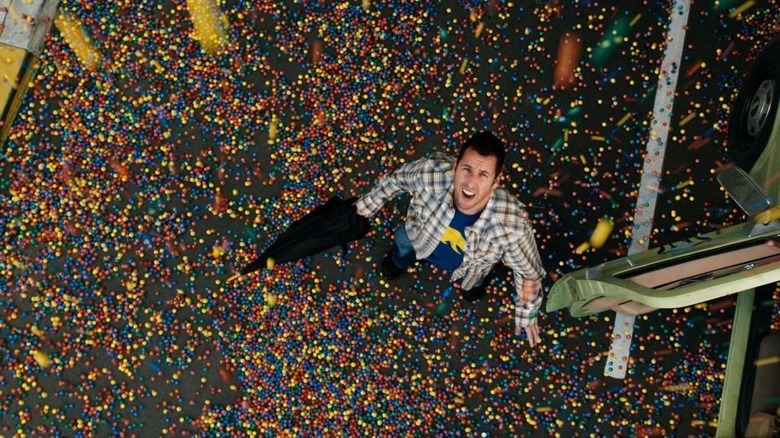 Adam Sandler encountering a flood of gumdrops