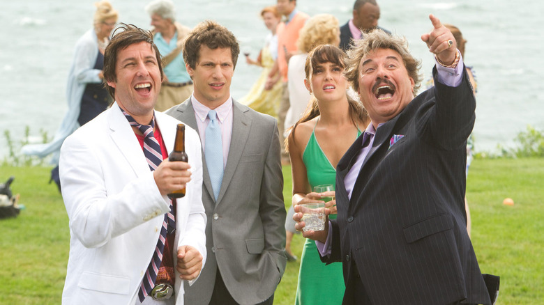 Adam Sandler and Andy Samberg at rowdy party
