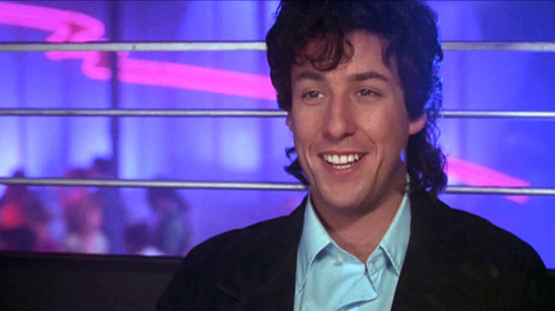 Adam Sandler preparing to sing
