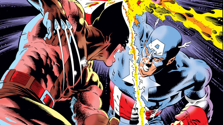 Wolverine attacks Captain America