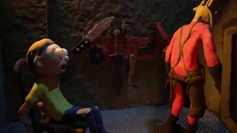 Morty and Rick in a torture room