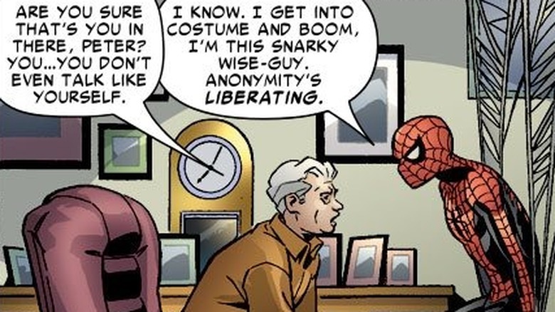 Uncle Ben and Spider-Man chat