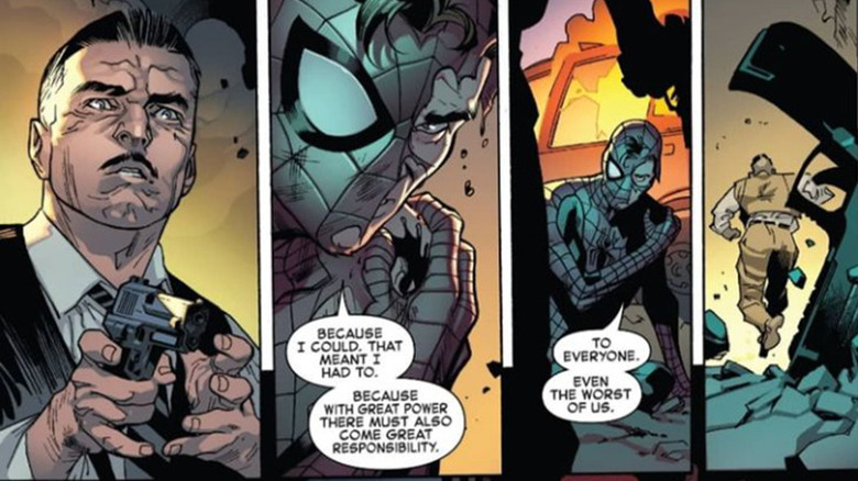 Spider-Man gets shot protecting someone