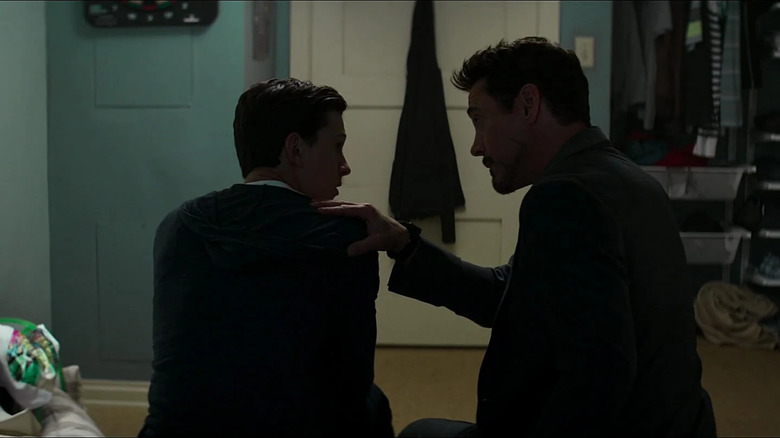 Tony Stark recruiting Peter Parker
